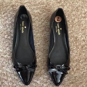 Kate Spade NY black patent leather ballet flats